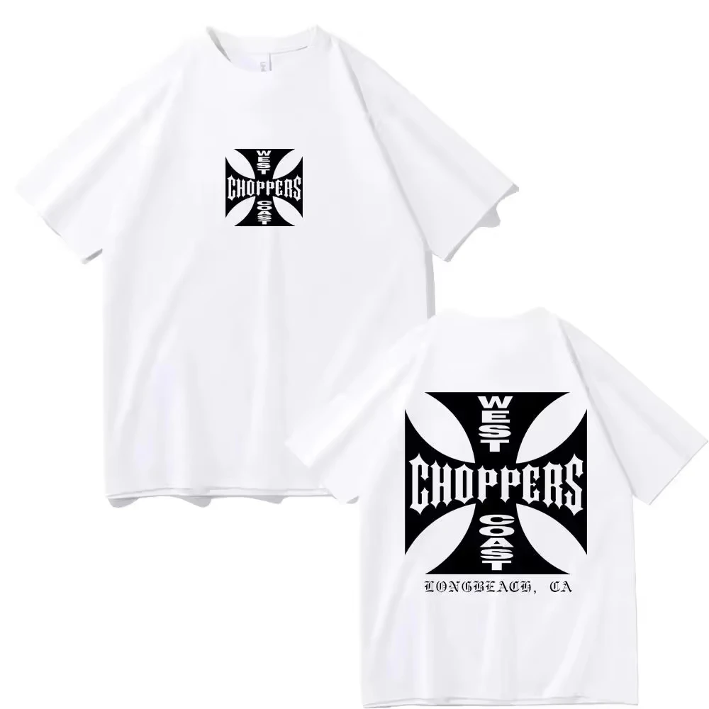 West Coast Choppers Motorcycle Biker Graphic Tee T Shirt Men's Women's Unisex Cotton Retro Edgy Cool Oversized Short Sleeve Top
