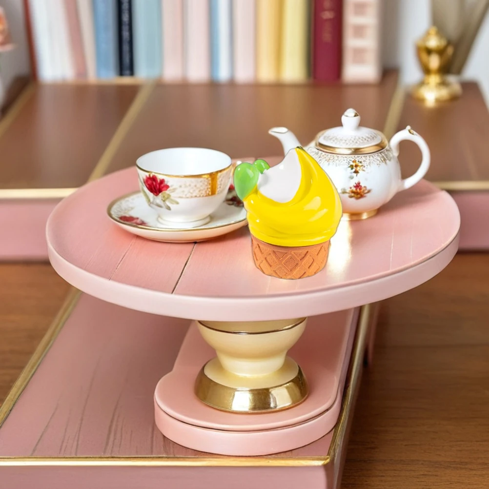 

6 Pcs Fruit Ice Cream Ornaments Faux Waffle Cone House Artificial Lifelike