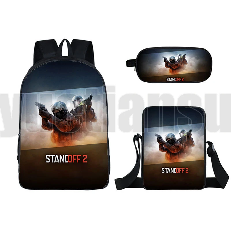 New 3Pcs/Set Bag 3D Print Standoff 2 Backpacks Men Women Shooting War Game Travel bags Boys Girls Harajuku School Bags Teens