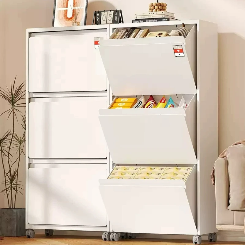 Stackable Drawer Storage Cabinet, Modern Minimalist Organizer for Snacks & Toys, 5-Drawer Chest for Bedroom Nightstand