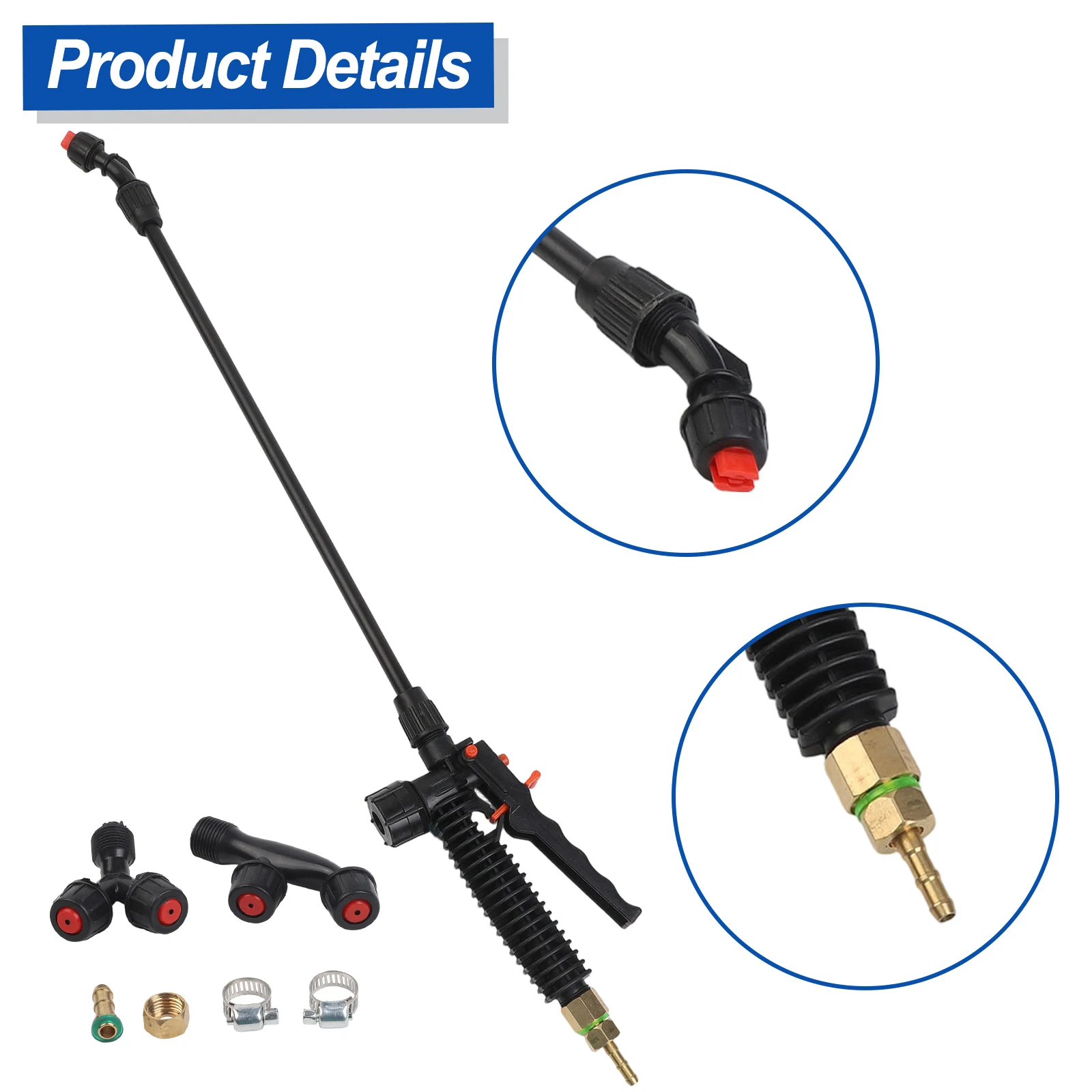 1set  Manual  Backpack Sprayers Boom Comes  With 3 Nozzles  1/4