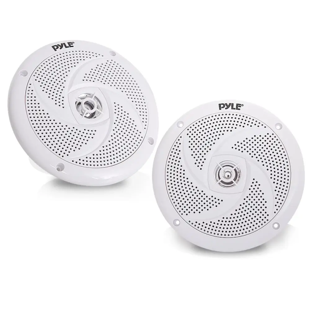 

Pyle Marine Speakers - 6.5 Inch 2 Way Waterproof and Weather Resistant Outdoor Audio Stereo Sound System with 240 Watts
