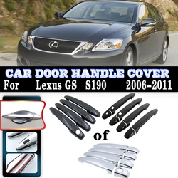 For Lexus GS S190 2006 2007 2008 2009 2010 2011 Car Anti-rust Door Handles Covers Exterior Scratch Protective Decor Accessories