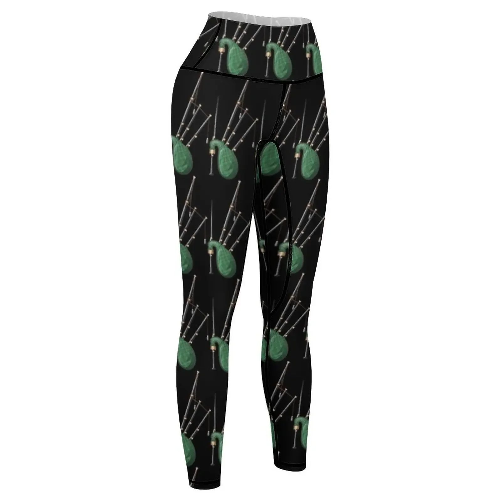 scottish bagpipe green Leggings legging push up exercise clothing for Women's sports sport legging Womens Leggings