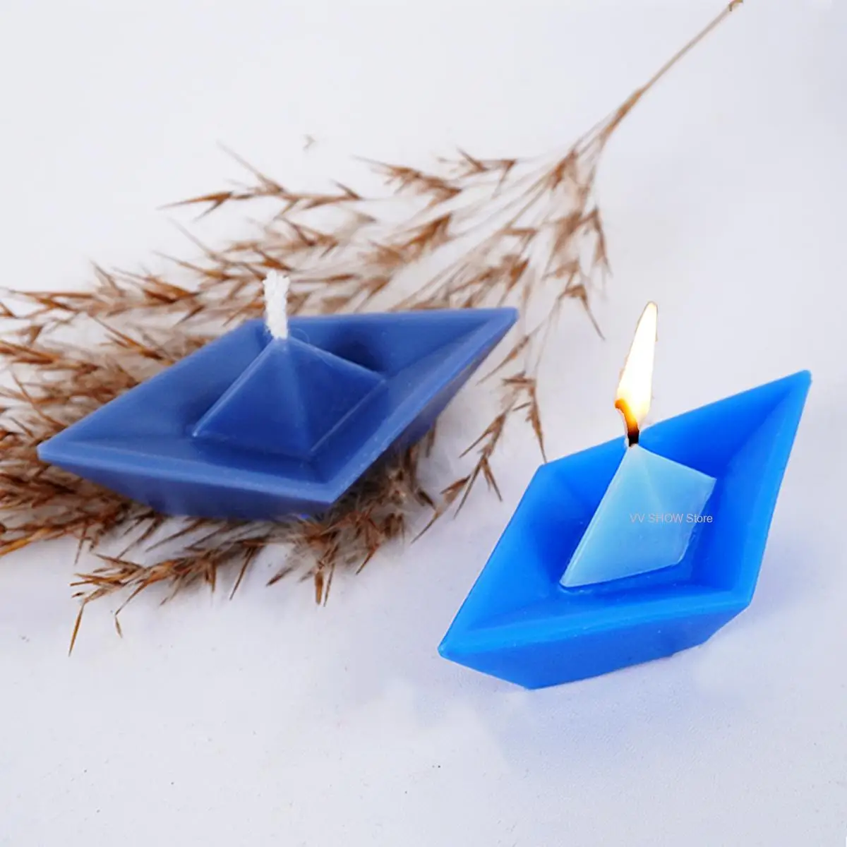 Paper Boat Silicone Candle Molds Small Boat Soap Scented Candle Mold DIY Handmadeplaster Aromath Epoxy Resin Mold Home Decor