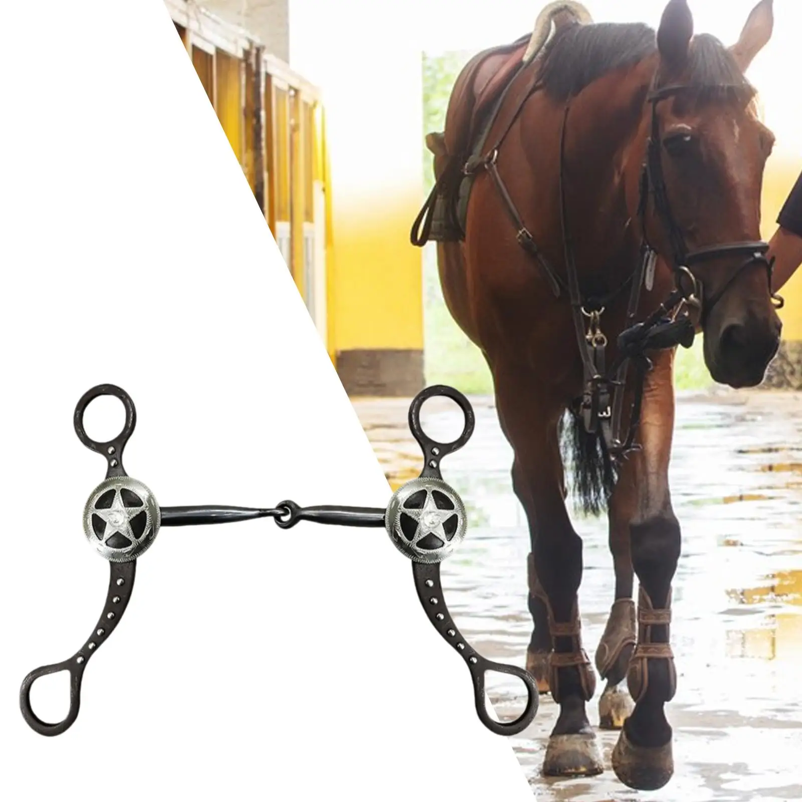 

Horse Bit Professional Horse Equipment for Horse Racing Accessory Horse Chewing Training Bit Stainless Steel Horse Snaffle Bit