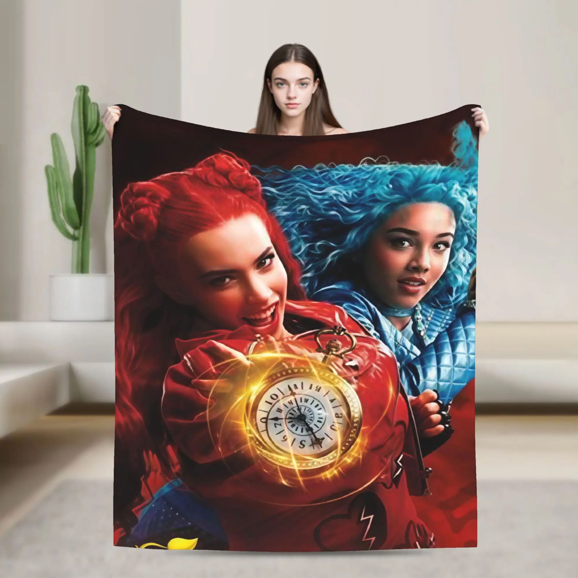 D-Descendantss 4 The Rise Of Red Warm Soft Blanket  Kids Plush Throw Blanket Funny Bedroom Flannel Bedspread Sofa Bed Cover