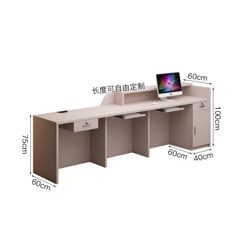 Customized Elegant Desk Table Creative Aesthetic Classic Versatile Reception Desk Luxury European Schreibtisch Office Furniture