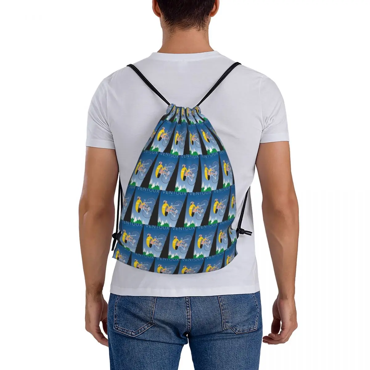 Go To Ventoux ! Poster Backpacks Multi-function Drawstring Bags Sports Bag Book Bags for Travel Students