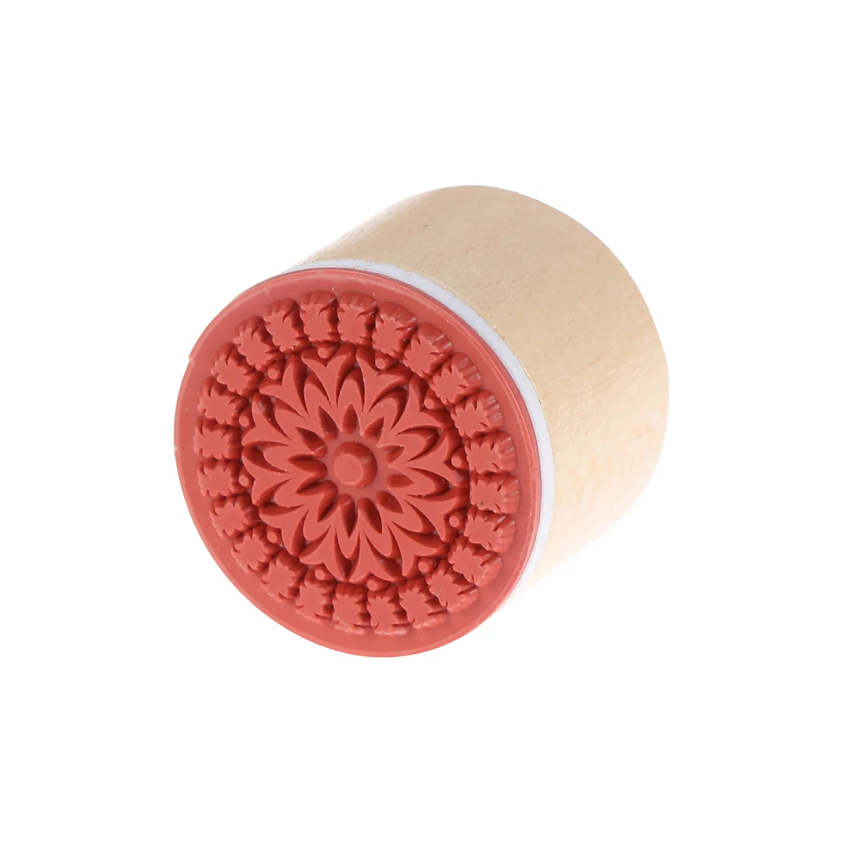 Timbres en bois en forme de cercle, sceaux à motif de dentelle, utilisés pour la décoration de cadeaux de Noël, tampons en caoutchouc en bois (-01)