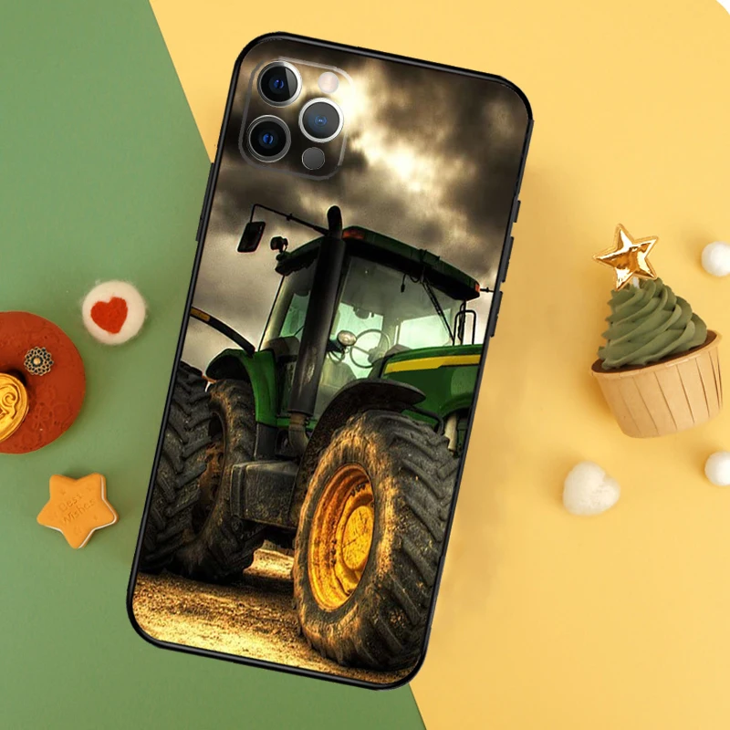 Coque de téléphone pour tracteur de véhicule agricole, coque pour iPhone 14, 16, 15, 12, 11, 13 Pro Max, X, Poly, XS Max, 7, 8 Plus, 12, 13 Mini