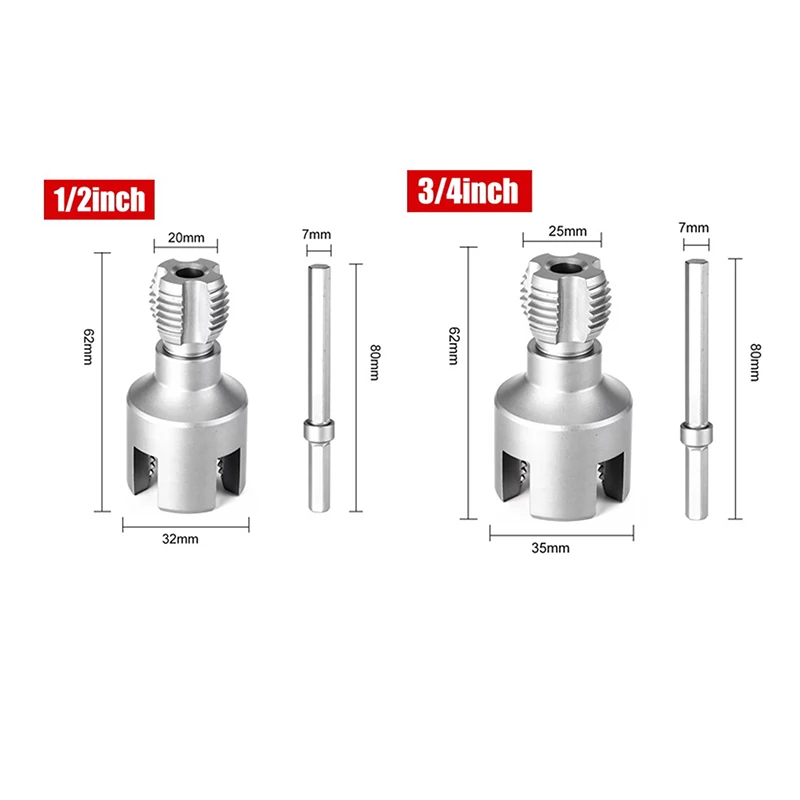 

NEW Integrated Internal & External Pipe Threading Tool PVC Pipe Threader Pipe Threading Tool 1/2'' 3/4'' Dies Electric Drill