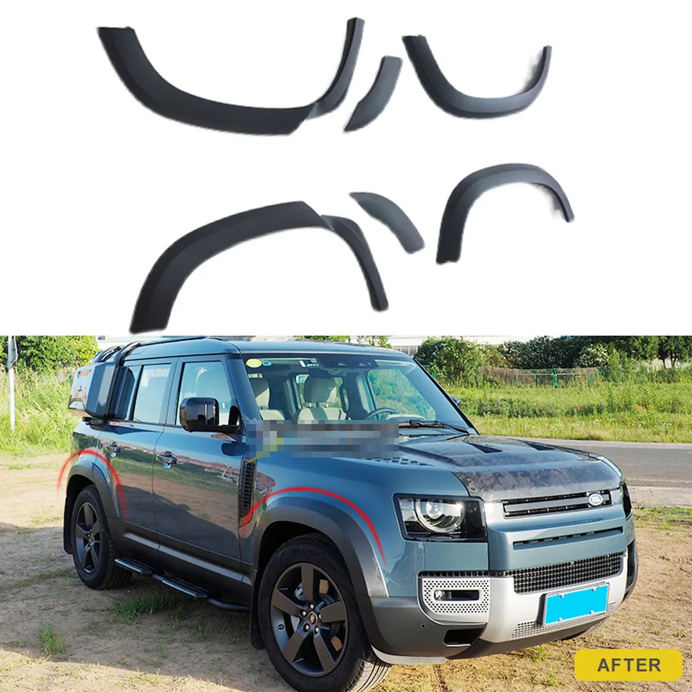 

6 шт. колесные брови подходят для Land Rover Defender 110 130 2020 2021 2022 2023 2024 2025 PP пластик матовый черный