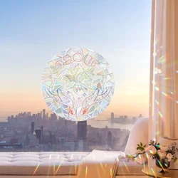 Cartoon Laser Prism Holding Star Sunlight Sun Catch Windows Stickers Children Room Decor for The Living Room Decoration Bedroom