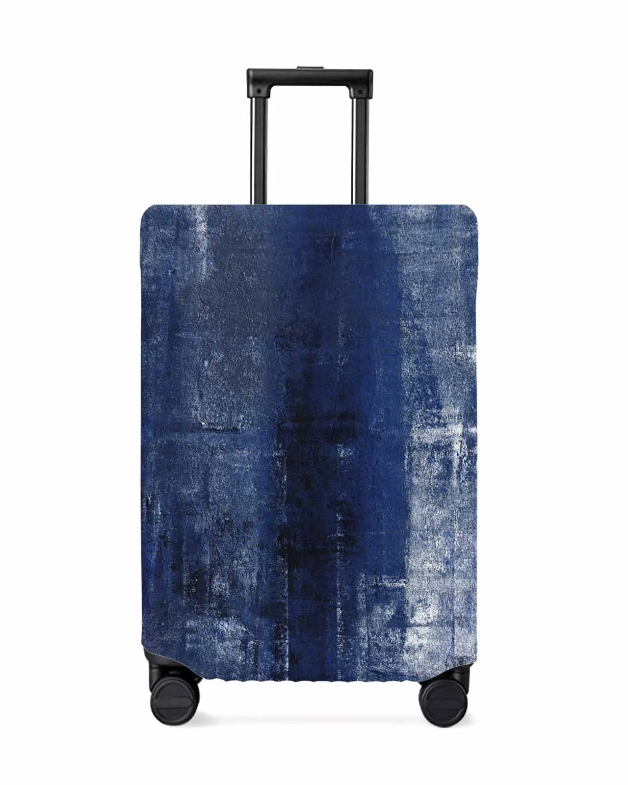 Protector de maleta elástico azul marino moderno, pintura al óleo, funda antipolvo para equipaje de viaje de 18 a 32 pulgadas