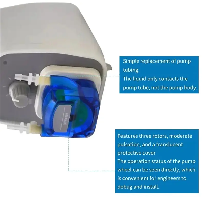 @@AB07 Hot Use 50-100Ml/Min KCP-D Peristaltic Pump 24V DC Motor Low Dosing EU Plug