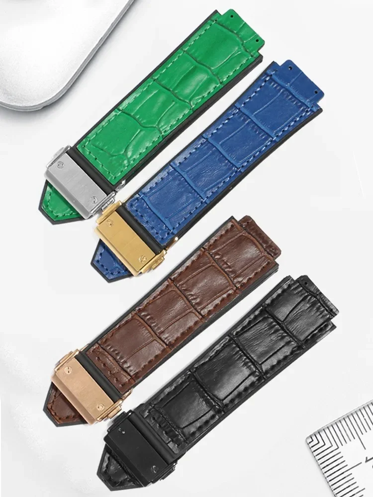 For Hublot Big Bang Series Genuine Leather Watch Strap Watch Wrist Bracelet Watch accessories 26mm-19mm Men Women Watchband