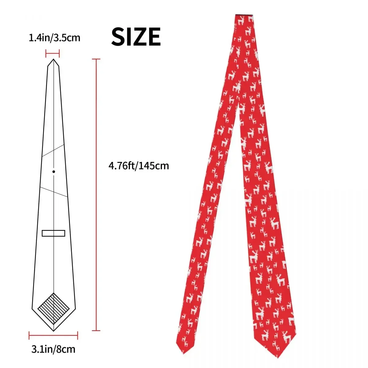 Mens Tie Slim Skinny Lovely Silhouette Of Christmas Deer Rudolph Necktie Fashion  Free Style Men  Party Wedding