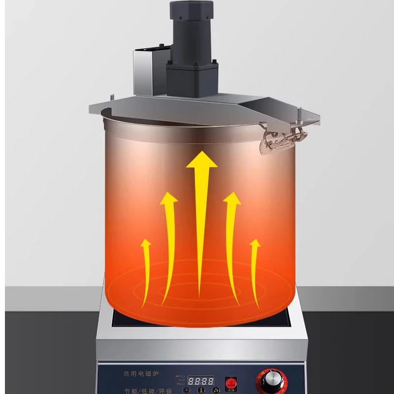 Multifunctional Commercial Hot Pot Base Material Frying Machine Oil Sauce Cooking Machine Small Electric Sauce Boiling Machine