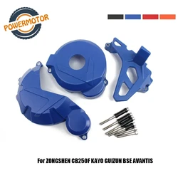 For ZONGSHEN CB250F KAYO GUIZUN BSE AVANTIS Motorcycle Magnetic Motor Protective Clutch Driver Sprocket Crankcase Ignitoin Cover