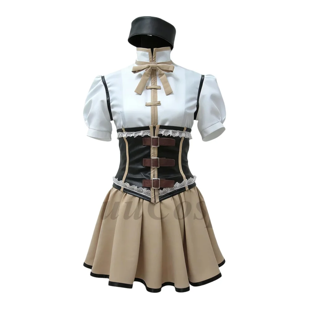 SBluuCosplay Anime Tomoe Mami Cosplay Kostüm Outfit Rollenspiel Uniform Halloween Karneval Party Nach Maß