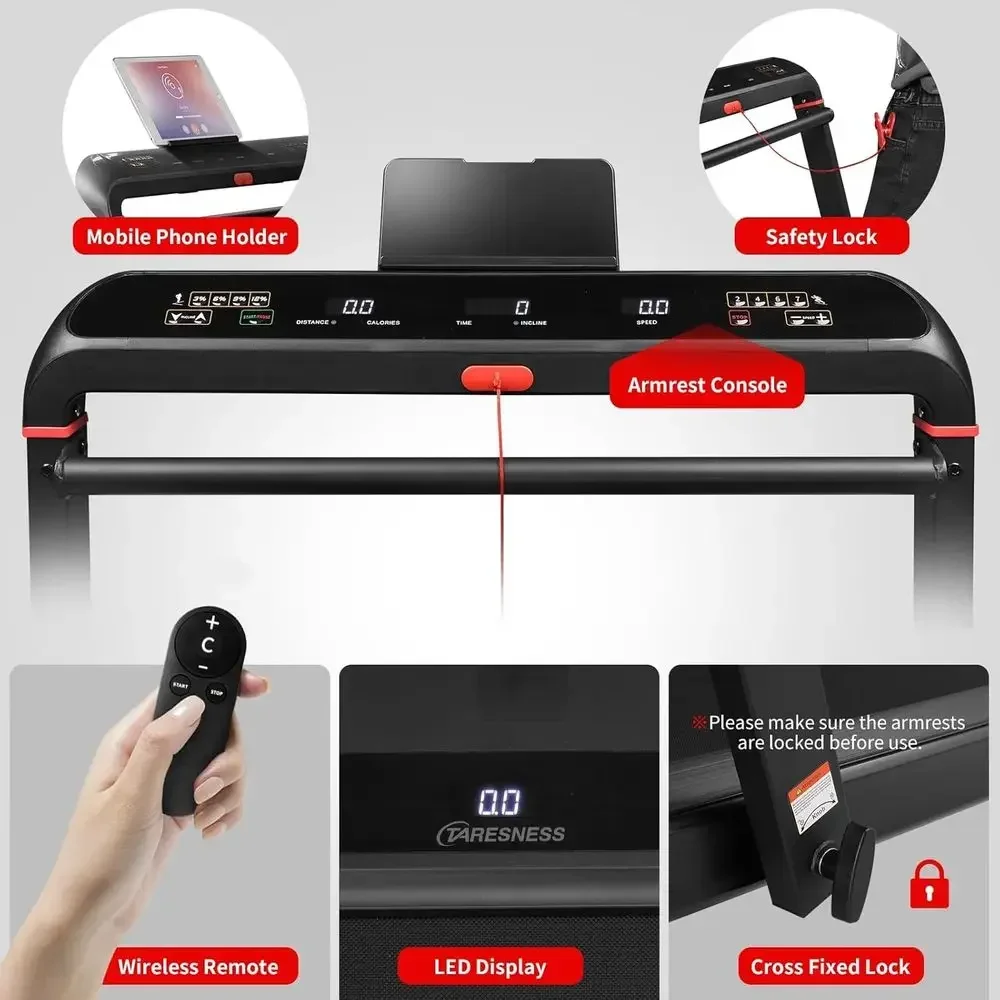 3-in-1 Foldable Treadmill with Auto Incline, 18 Wide Belt, Under-Desk Walking Pad, Remote, Speaker, 265 lbs Capacity view 5