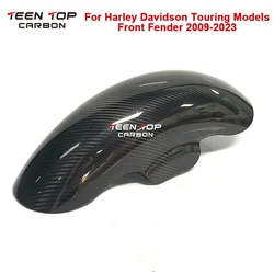 Carbon Fiber Motorcycle Front Fender For Harley Touring Road King Street Glide Front Mudguard Fairing Protector Cover 2009-2023