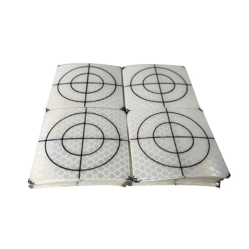 100pcs Size 60x60mm 20 30 40 50 mm Reflector Sheet Total Station Survey Geography White Target Sheet Reflective Sticker