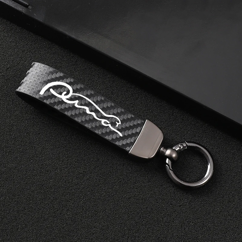 High-Grade Leather Motorcycle keychain Horseshoe Buckle Jewelry for Ford Puma St 2022 Performance Stline X Car Accessories