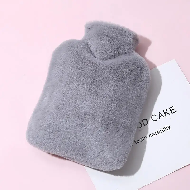 【W】1000ML Soft Hand Warmer Hot Water Bag Bottles Removable Washable Foot Warmer With Cloth Cover Explosion-Proof Girl Winter