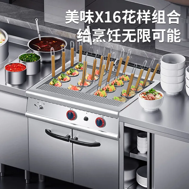 فرن الطبخ المعكرونة الكهربائي التجاري، فرن مسحوق الكي متعدد الشاشات، 16 فتحة الزلابية المسلوقة