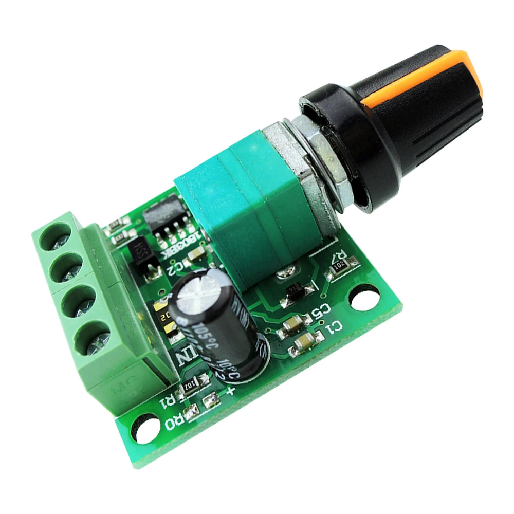 

1803BK DC1.8-15V 1.8V 3V 5V 6V 12V 2A PWM DC Motor Speed Controller With PPTC Resettable Fuses and Speed Control Switch