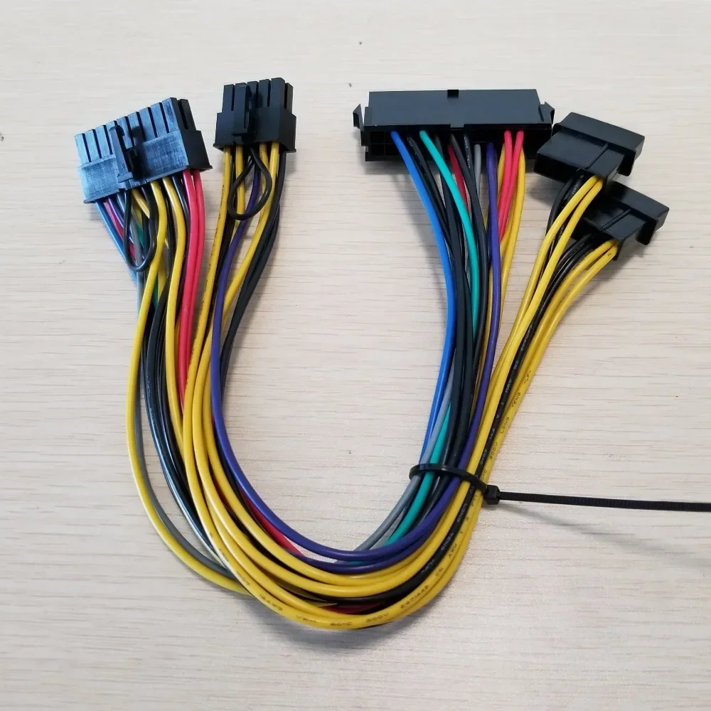 Motherboard ATX 24Pin to IDE 4Pin Molex 18Pin + 10Pin Adapter Power Cable for HP Z800 Workstation Mainboard 30cm