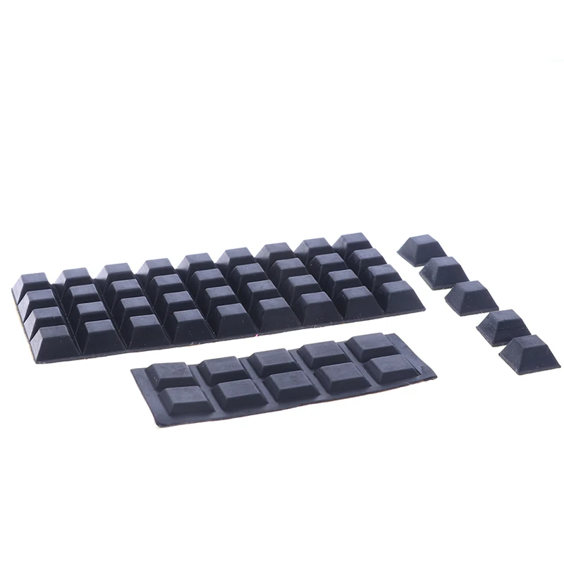 10/20/40pcs Square Rubber Feet Self-adhesive Bumper Door Buffer Black Furniture Cushion