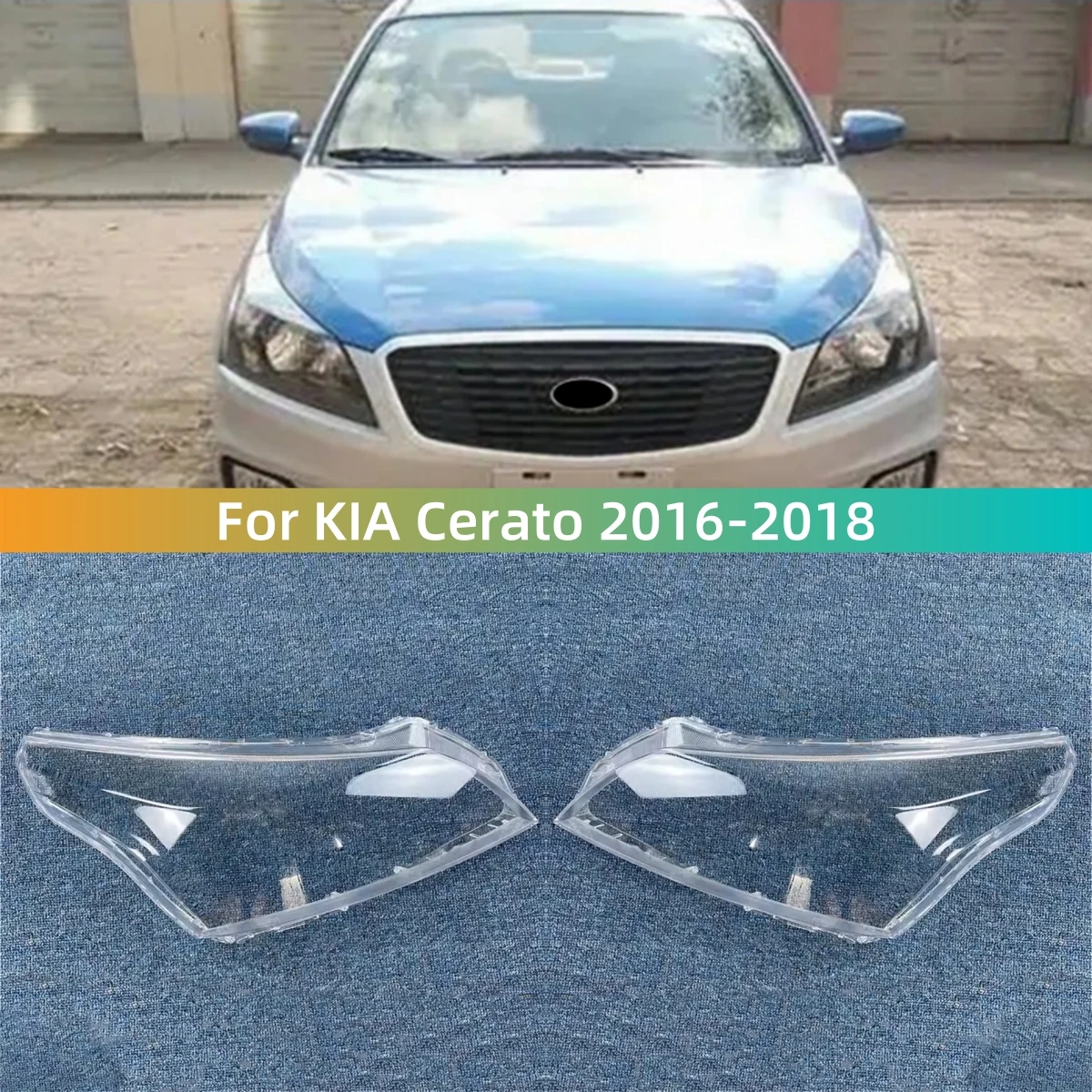 

Pop For KIA Cerato 2016 2017 2018 Car Products Lampshade Headlights Cover Car Front Headlight Lens Cover Lights Shell
