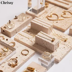 Natural Holes Stone INS Photo Props for Jewelry Make Up Cosmetics Creative Advertisement Photography Posing Studio Shoot Decor