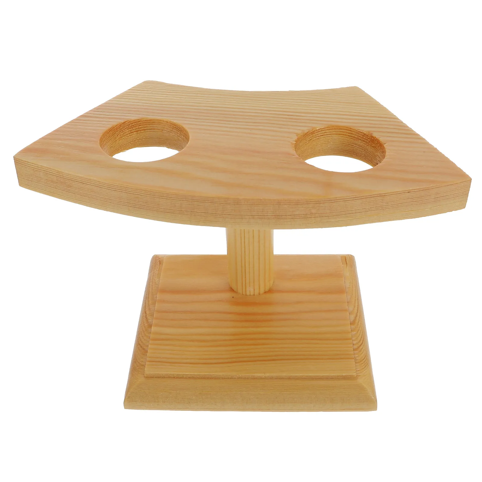 Natural Wood Ice Cream Cone Rack Sushi Roll Display Stand Easy Clean Compact Storage Dessert Serving Tray for Picnics Parties