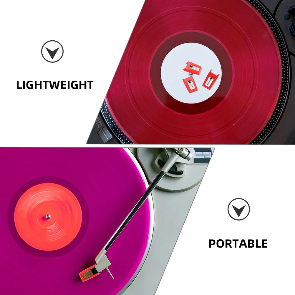 

6Pcs Record Player Needles Durable Plastic Aluminum Vintage Turntable Needle Replacement Phonograph Record Player Needles