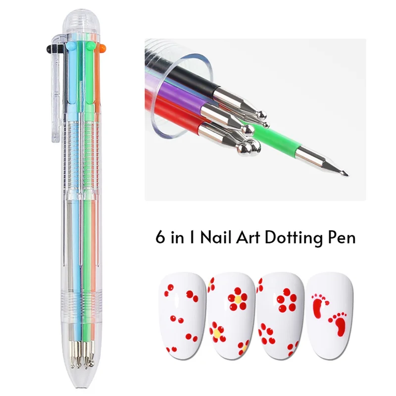 Stylo à points multi-têtes pour manucure, contour de fleur, stylo à points pour Nail Art