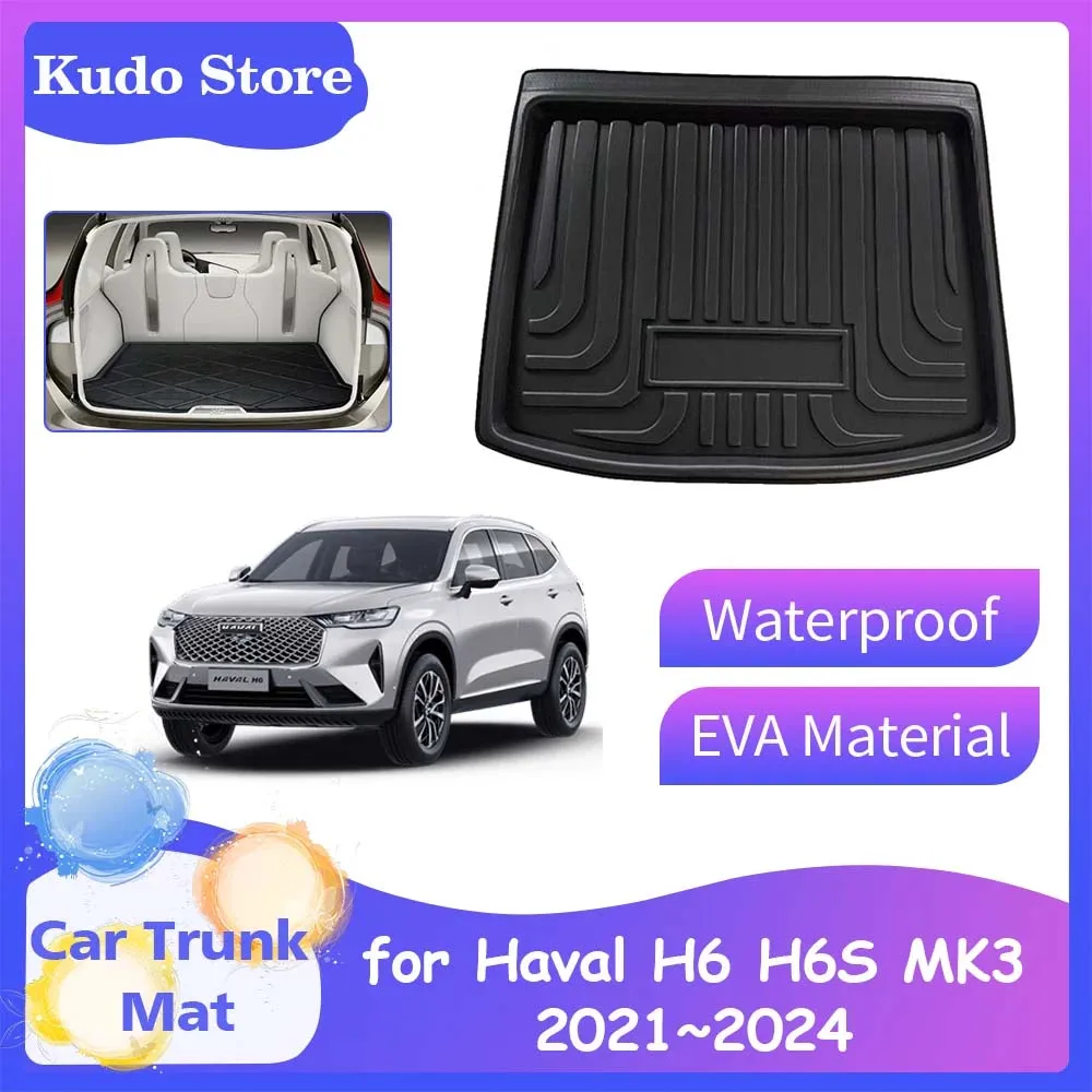 

Car Trunk Mats for Haval H6 H6S MK3 2021~2024 2022 Rear Cargo Pad Liner Covers Floor Luggage Storage Tray Carpets Accessories