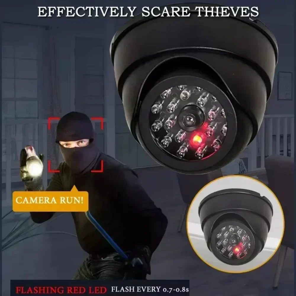 كاميرات مراقبة مزيفة مع ملصقات ، دمية قبة ، أمن منزلي ، إنذار ضد السرقة ، كاميرا ليد حمراء ، محاكاة داخلية وخارجية
