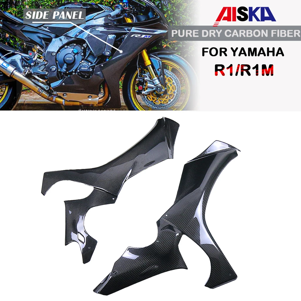 

Side Panel Fairing Kit Spoilers Flank 3K Dry Carbon Fiber For YAMAHA YZF-R1 R1M 2020 2021 2022 2023 2024 Motorcycle Accessories