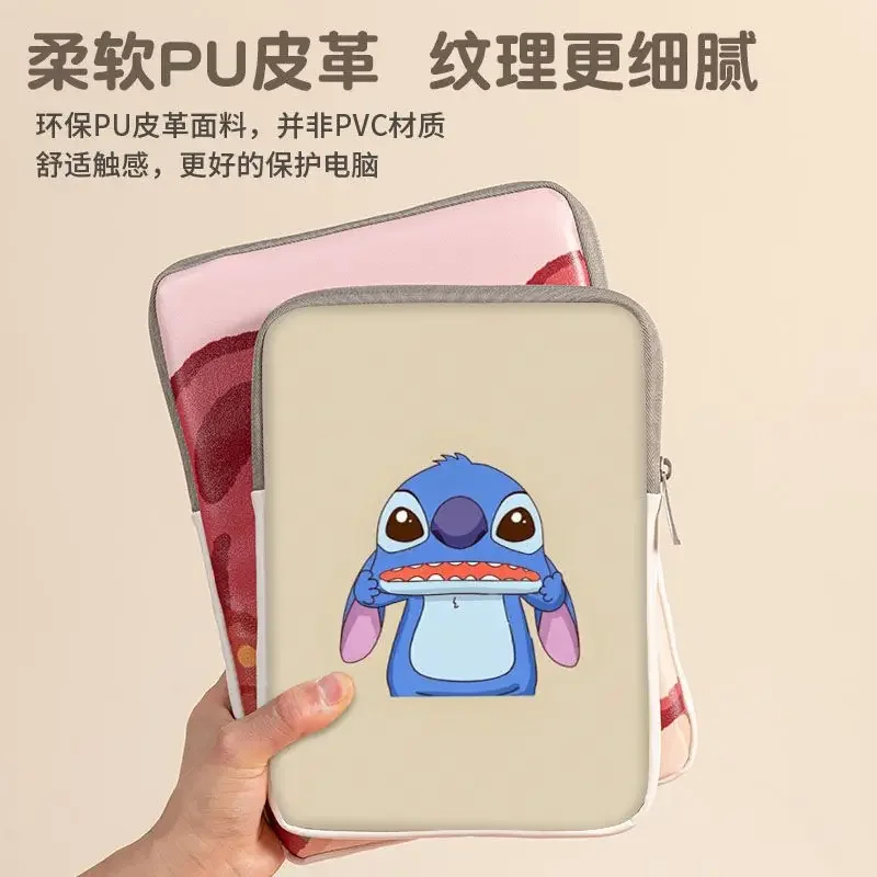 Disney Anime Stitch Angel Lotso Laptop Bag Case for Lenovo Apple Huawei Matebook 10 11 12 13 14 15 Inch Waterproof Storage Bag