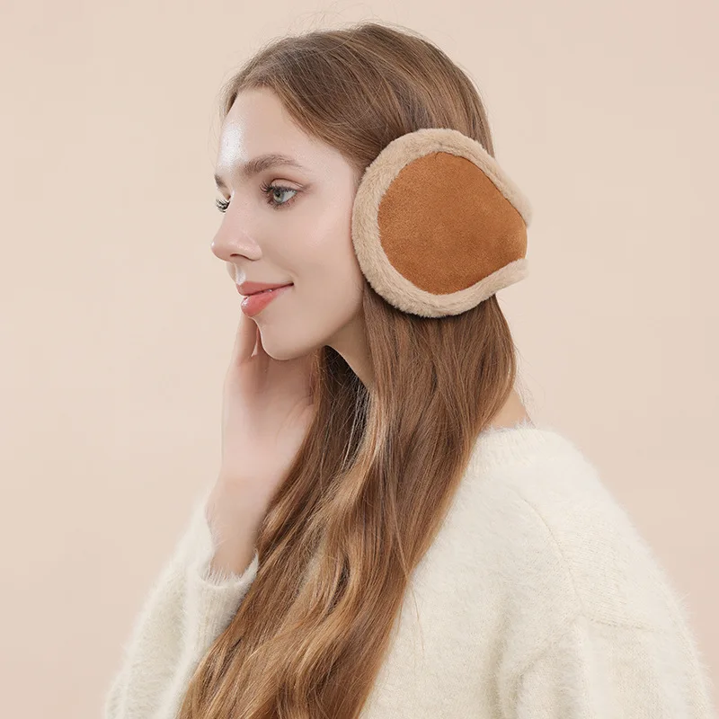 أغطية للأذنين شتوية دافئة قابلة للطي - أغطية أذن من الصوف الناعم للجنسين خلف أغطية الأذن للتزلج في الهواء الطلق #2
