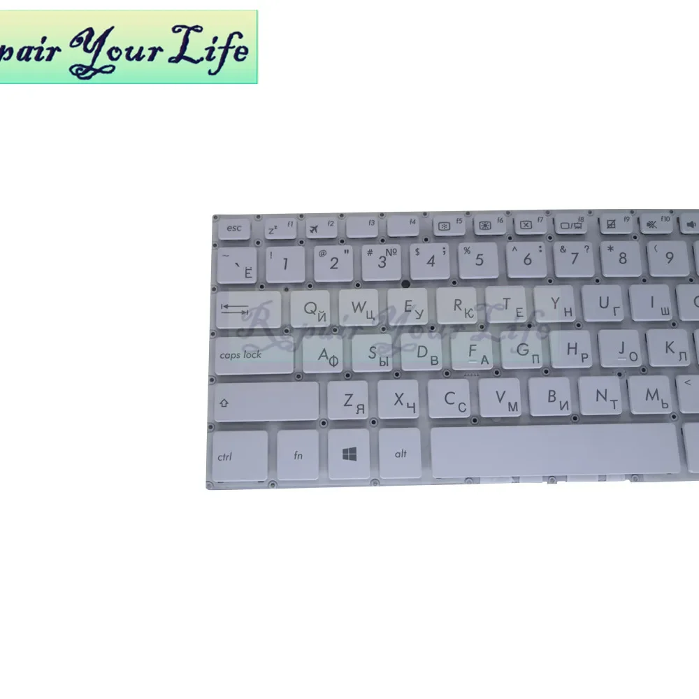 RU Turkey Keyboard For ASUS E406 E406SA E406MA E405S E406M L406 Turkish Russian Notebook Keyboards White Keycap 0KNB0-F127RU00