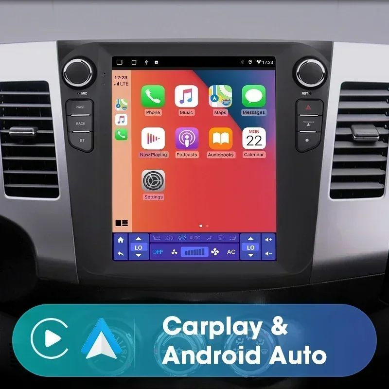 Srnubi Android 12.0 autoradio per Mitsubishi Outlander 2008-2011 Video multimediale 2Din 4G WIFI Carplay GPS unità principale da 9.7 pollici