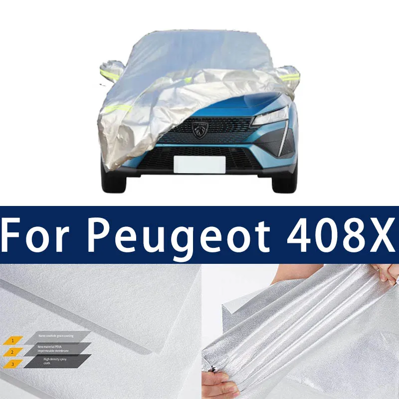 

Full car hood dust-proof outdoor indoor UV protection sun protection and scratch resistance For Peugeot 408X Car umbrella