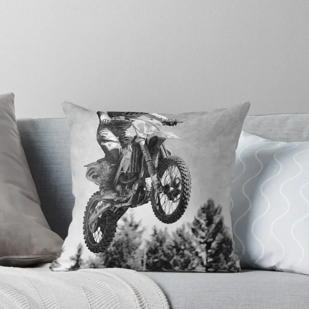 

Got Some Air! - Motocross Racer Throw Pillow Throw Pillow Sofa Covers For Living Room pillow