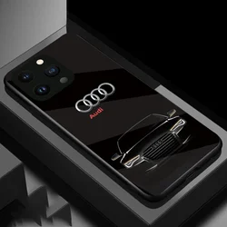 Shockproof Black Sports Car Audi Pattern Phone Case for iPhone 16 Pro Max Case iphone 13 case 15 14 Plus 12 Mini 11 Glass Cover