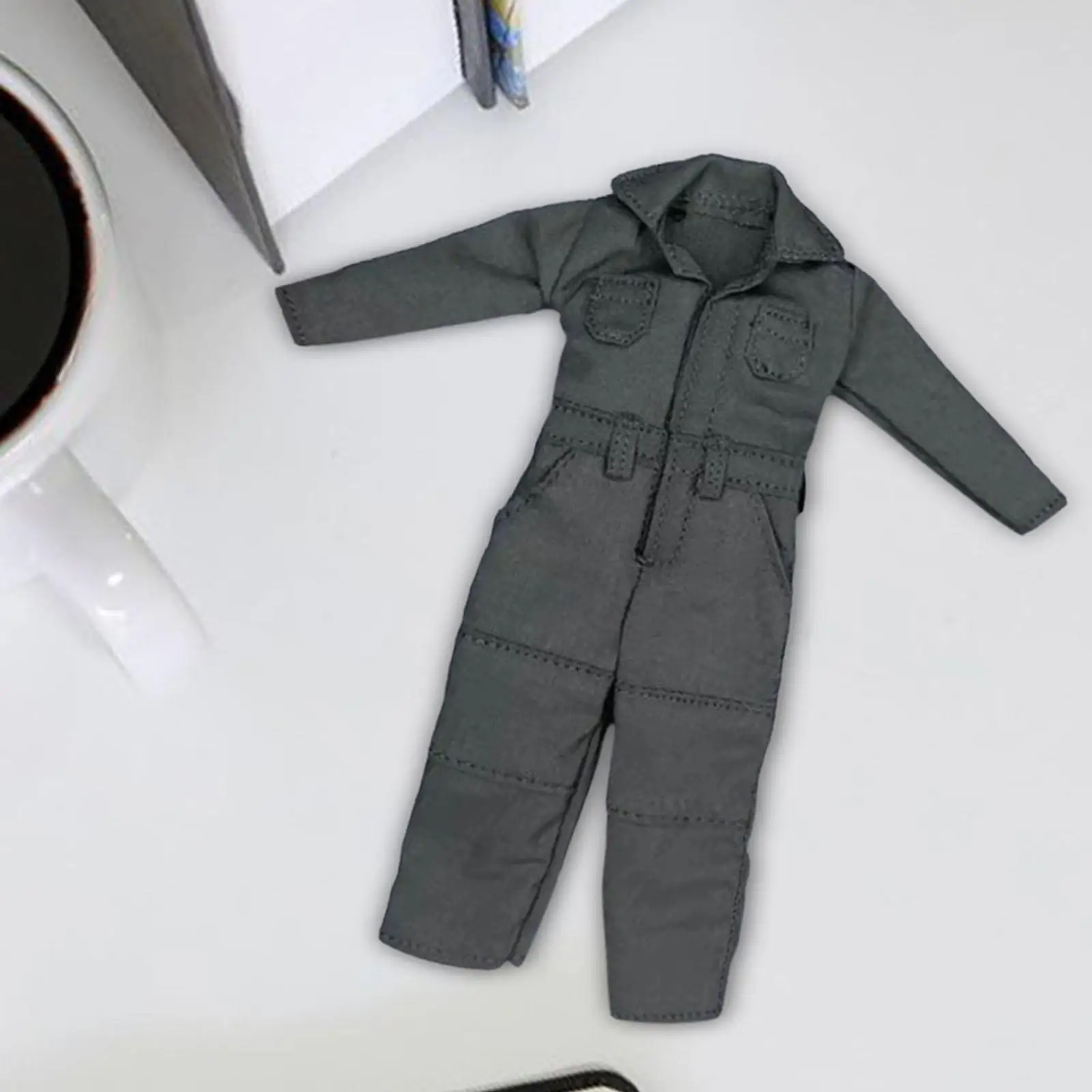 

1/12 Scale Jumpsuit Dress up Stylish Pretend Play Toy Action Figures Coveralls for Club Household Activities Presents Bedroom